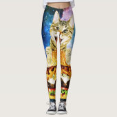 Funny Burger Cat Leggings (Vorderseite)