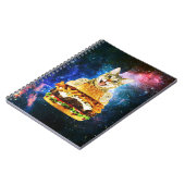 Funny Burger Cat Notizblock (Linke Seite)