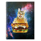 Funny Burger Cat Notizblock (Vorderseite)