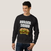 Funny Burger für Männer Hamburger Cheeseburger Sweatshirt (Vorne ganz)