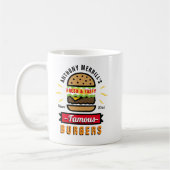 Funny Burger Individuelle Name Tasse (Links)