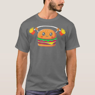 Funny Burger Lifting Fries T-Shirt