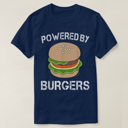 Funny Burger Powered by Burger  T-Shirt (Design vorne)