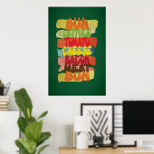 Funny Burger Typografy Art Poster (Heimbüro)