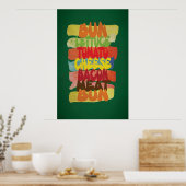Funny Burger Typografy Art Poster (Küche)