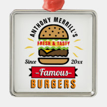 Funny Burgers Individuelle Name Ornament
