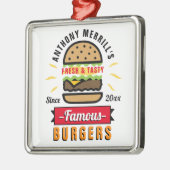 Funny Burgers Individuelle Name Ornament (Links)