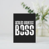 Funny Büro Humor Bosses : Der größte Boss der Welt Postkarte (Stehend Vorderseite)