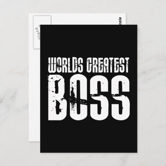 Funny Büro Humor Bosses : Der größte Boss der Welt Postkarte (Vorne/Hinten)