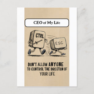 Funny Büro Humor: CEO von My Life Postcard Feiertagspostkarte