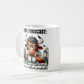 Funny Büro Humor for Daily Grind : Work Forecast Kaffeetasse (Vorderseite Links)