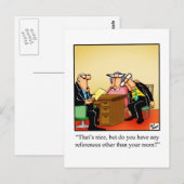 Funny Büro Humor Postcard Postkarte (Vorne/Hinten)