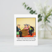 Funny Büro Humor Postcard Postkarte (Stehend Vorderseite)