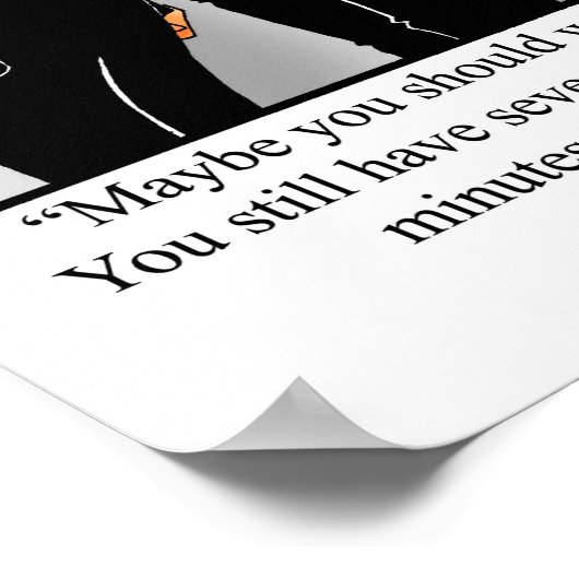 Funny Büro Humor Poster "Time Clock" (Ecke)