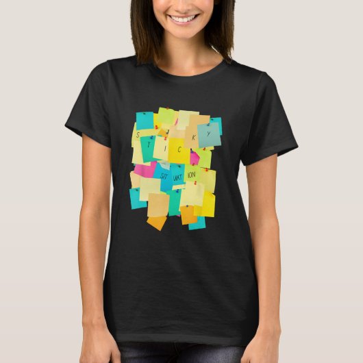 Funny Büro Humor Sticky Note Graphic T-Shirt (Vorderseite)