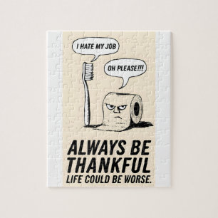 Funny Büro Humor: Toothbrush & Toilet Paper Art Puzzle