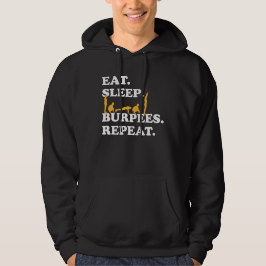 Funny Burpees Workout Fitness Motivation Übung Hoodie (Vorderseite)