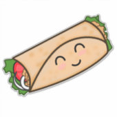 FUNNY BURRITO DIE-CUT STYLE DECAL STICKER FÜR AUTO (Vorderseite)