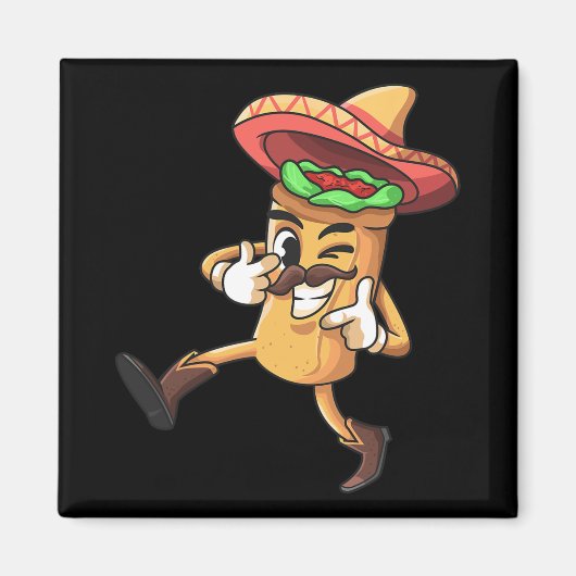 Funny Burrito Mexican Cinco De Mayo Fiesta Kostüm Magnet (Vorne)