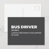 Funny Bus Operator bedeutet Geschenk Postkarte (Vorne/Hinten)