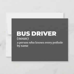 Funny Bus Operator bedeutet Geschenk Postkarte