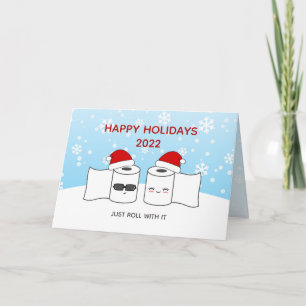 Funny Business 2020 einfach mit Toilettenpapier ro Feiertagskarte