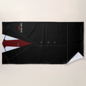 Funny Business Beach Handtuch mit Individuelle Nam (Vorderseite)