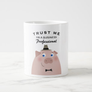 Funny Business Beruflich Cartoon Niedlich Pig Meme Jumbo-Tasse