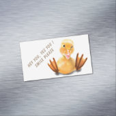 Funny Business Card Magnet mit Happy Yellow Duck (Beispiel)
