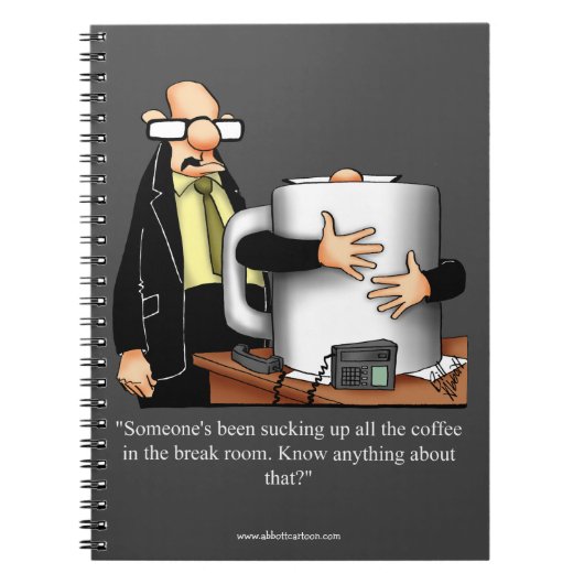 Funny Business Coffee Break Spaß Notebook Notizblock (Vorderseite)