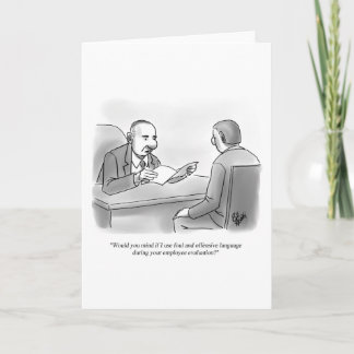 Funny Business Employee Spaß Blank Greeting Card Karte