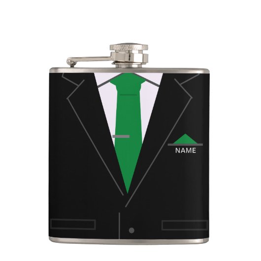 Funny Business Flask mit Individuelle Name Flachmann (Vorderseite)