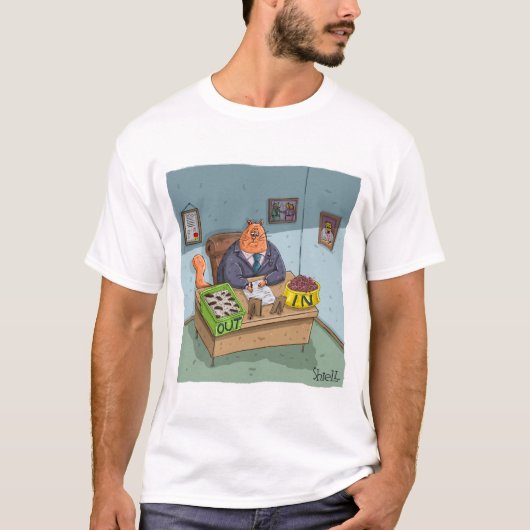 Funny Business Kitty mit ein- und auslaufender Kis T-Shirt (Vorderseite)