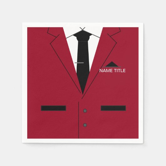Funny Business Napkins mit Individuelle Name Text Serviette (Vorderseite)