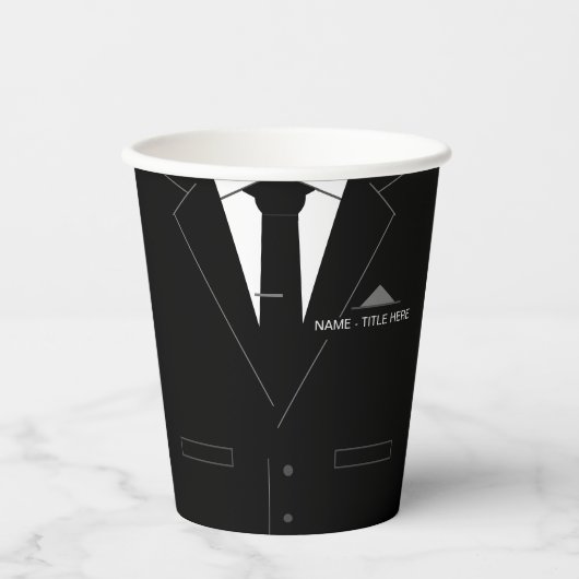 Funny Business Paper Cups mit Individuelle Name Te Pappbecher (Vorderseite)