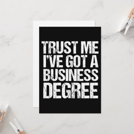 Funny Business School Abschluss Personalisiert Gra Karte (Vorderseite/Rückseite Beispiel)