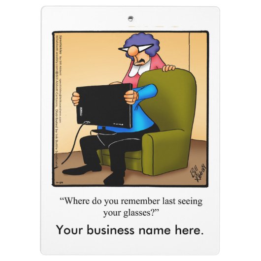 Funny Business Spaß Clipboard-Geschenk Klemmbrett (Rückseite)