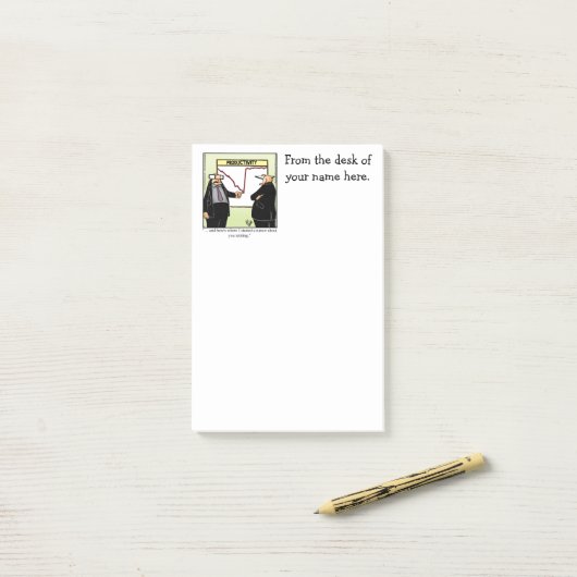 Funny Business Spaß Personalizable Post It Notes Post-it Klebezettel (Auf Schreibtisch)