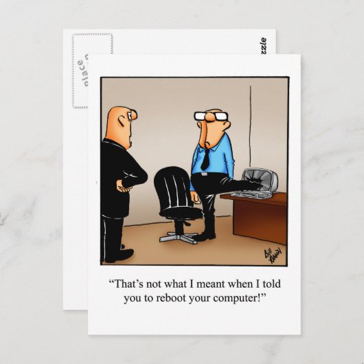 Funny Business Spaß Postkarten (Vorne/Hinten)