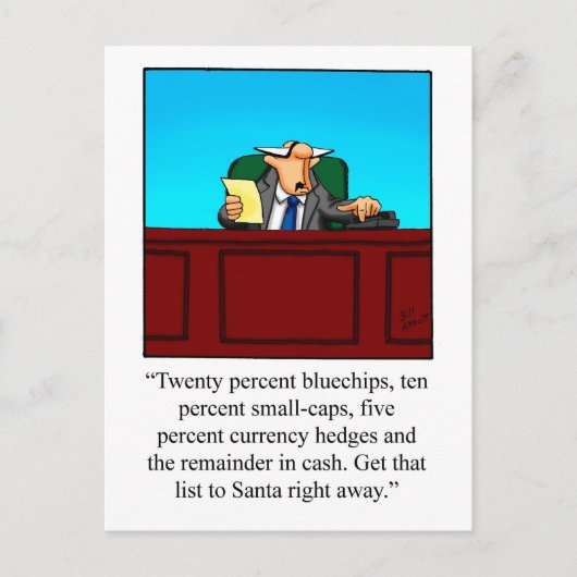 Funny Business Spaß Weihnachts Postcard Feiertagspostkarte (Vorderseite)