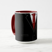 Funny Business Tasse Schwarzer Anzug mit Individue (Vorderseite Links)