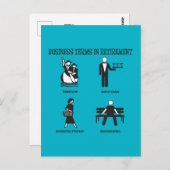 Funny Business Terms of Retirement Postkarte (Vorne/Hinten)