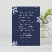 Funny Business Year in Review Engineer Weihnachten (Stehend Vorderseite)