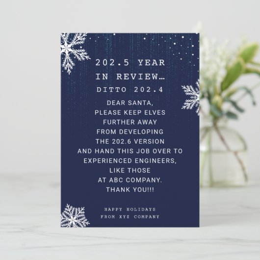 Funny Business Year in Review Engineer Weihnachten (Stehend Vorderseite)