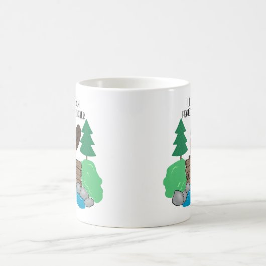 Funny Busy Beaver Dam Project Kaffeetasse (Mittel)