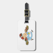 Funny Busy Waitress Overworked Server Gepäckanhänger (Vorderseite vertikal)