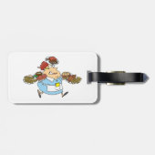 Funny Busy Waitress Overworked Server Gepäckanhänger (Rückseite horizontal)