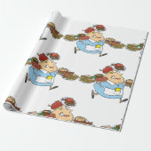 Funny Busy Waitress Overworked Server Geschenkpapier (Ungerollt)