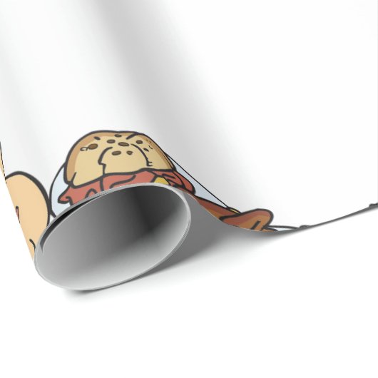 Funny Busy Waitress Overworked Server Geschenkpapier (Rolleneckpunkt)