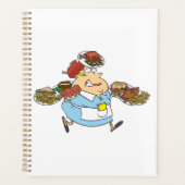 Funny Busy Waitress Overworked Server Planer (Vorderseite)